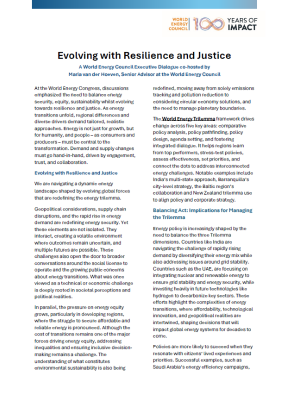 Evolving with Resilience and Justice Summary